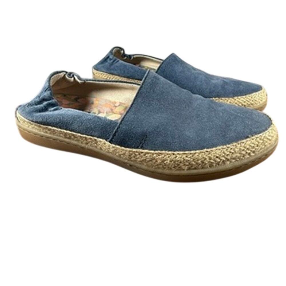 Born Castries Women's Blue Suede Espadrille Slip On Flats Shoes 6M - Picture 6 of 11